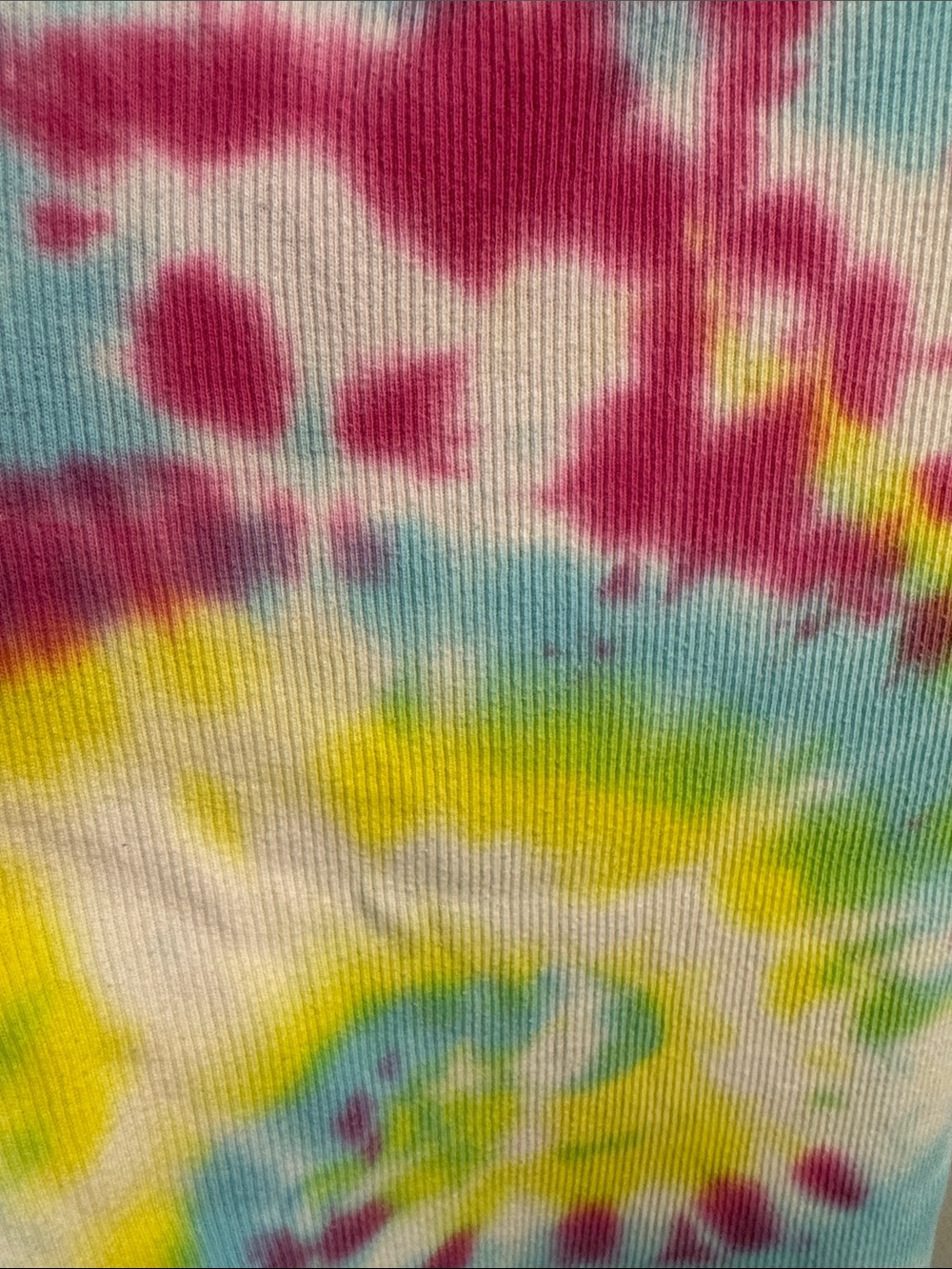 Hanes Tie-Dye Ribbed Tank top - Yellow, Blue & Pink M - Picture 3 of 3